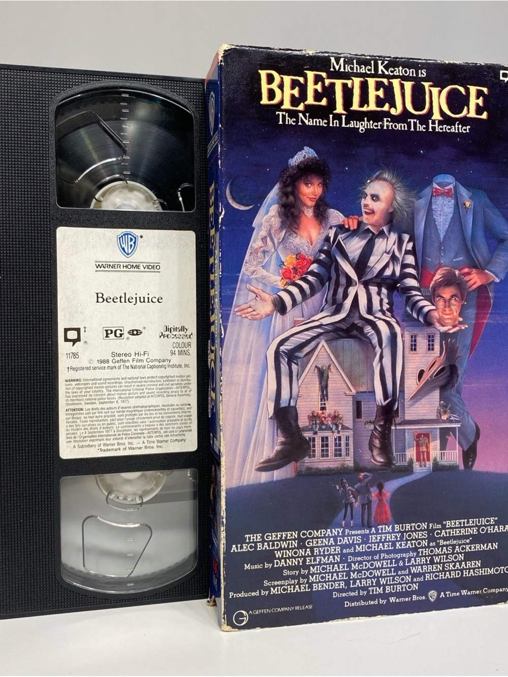 Beetlejuice (1988) VHS Fantasy Comedy Tim Burton Tested & Working Beetle Juice